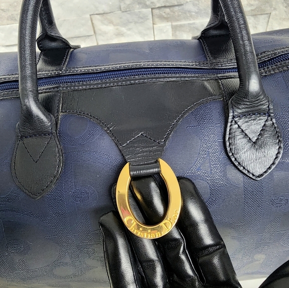 Authentic CHRISTIAN DIOR, Oblique Duffle Bag. - Picture 8 of 13